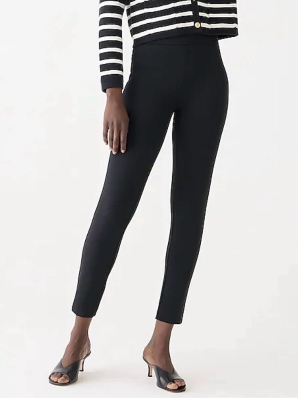NWT J Crew Petite Any Day Pixie Pants Ponte Stretch in Black size XXS